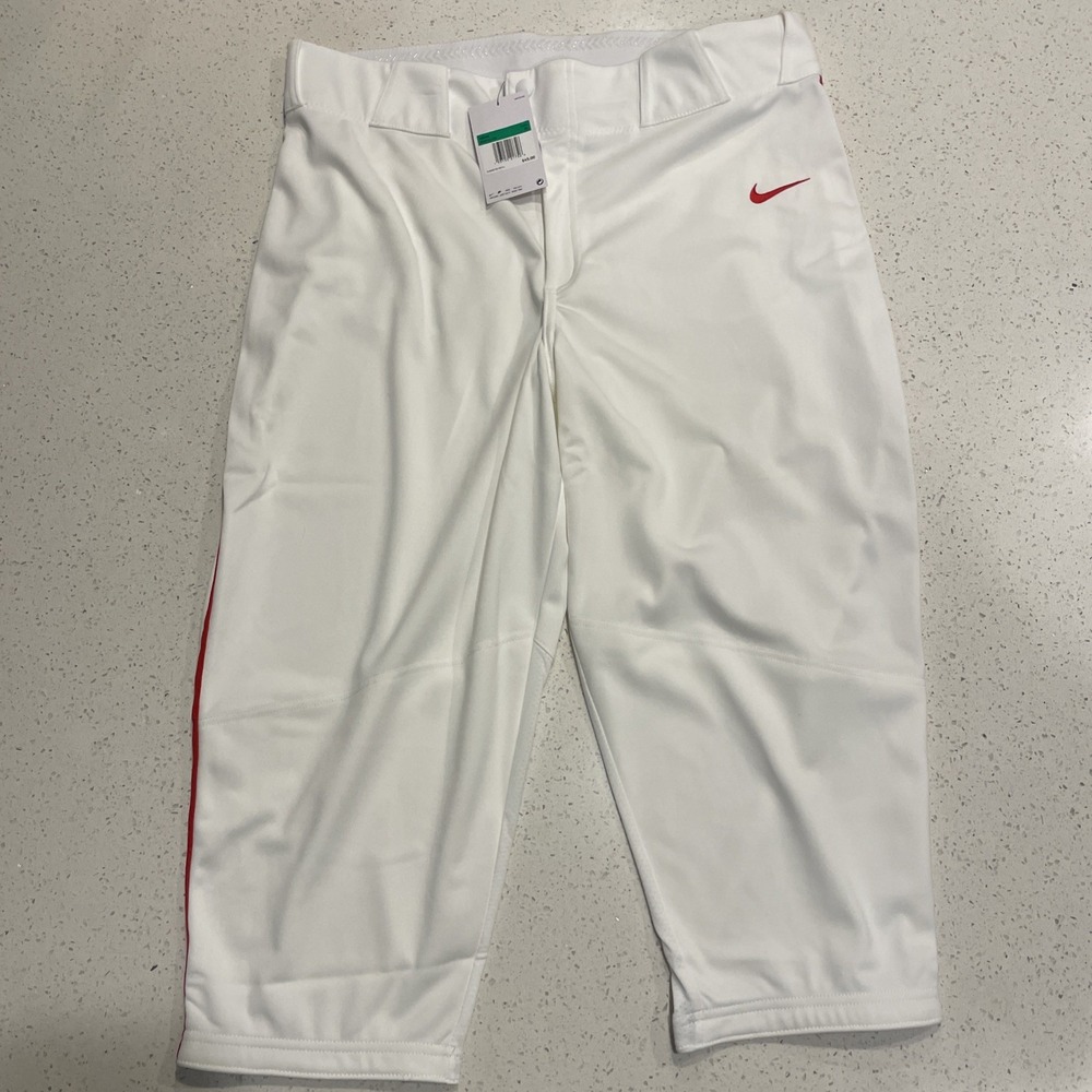 Nike Baseball Pants Mens XL White Red Piped Vapor Select Knickers BQ9021-109 New